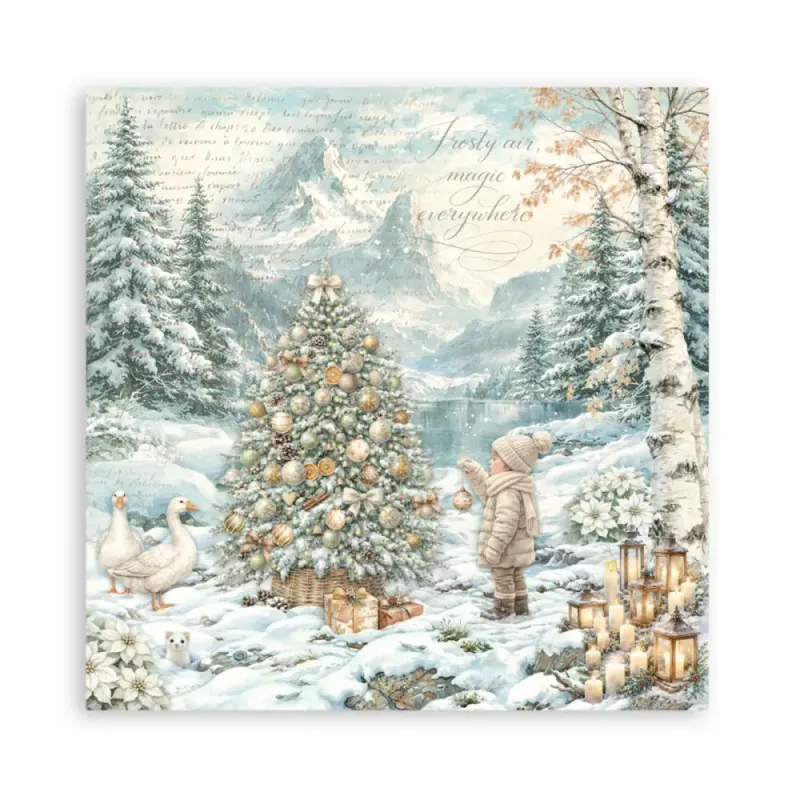 Stamperia - White Christmas - Singled sided - Paper Pad 22 pk - 12 x 12