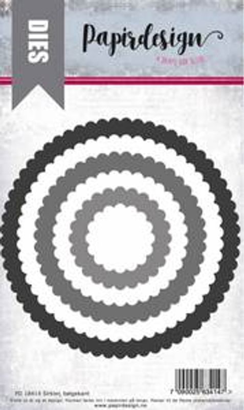Sirkler 2, Bølgekant- Dies fra Papirdesign- PD18414