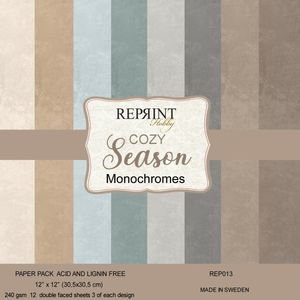 Hovedbilde Monochromes -Cosy Season- Blokk 12x12inch-fra ...