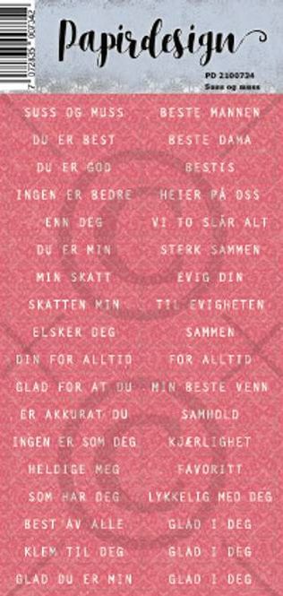 Hovedbilde Papirdesign-Klistremerke-Suss og muss