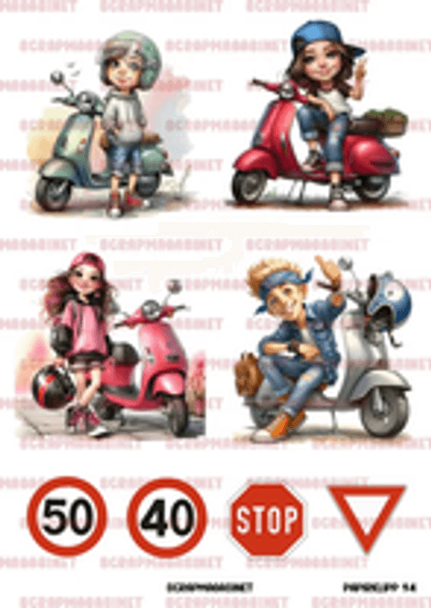 Hovedbilde Scrapmagasinet-Papirklipp 94-scooter- papir str ...