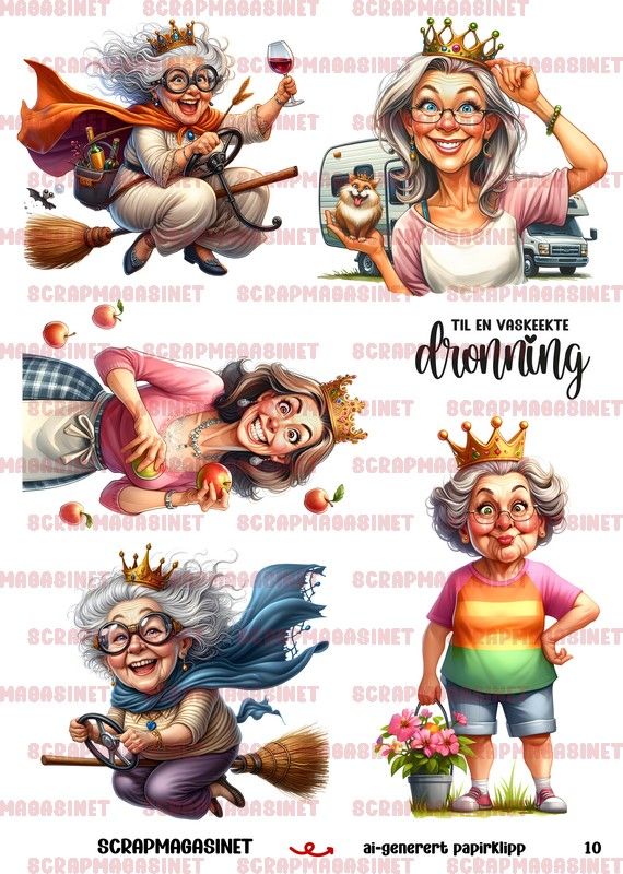 Scrapmagasinet-Papirklipp 10 - Vaskeekte dronninger