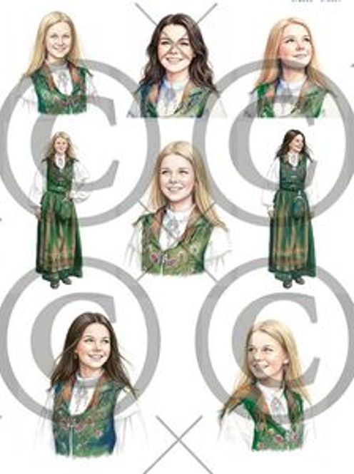 Hovedbilde Motiv / Bildeark - Konfirmant , grønn - ...