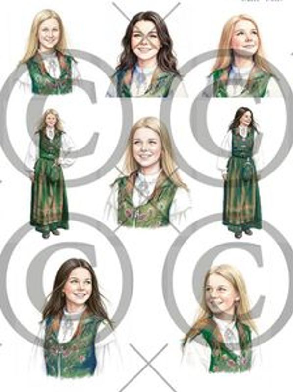 Motiv / Bildeark - Konfirmant , grønn - Papirdesign - Pd1565