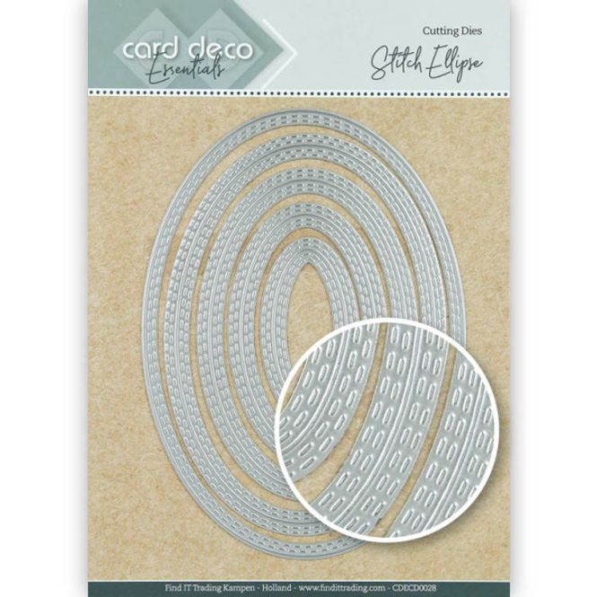 Hovedbilde Card Deco Essentials Dies Stitch Ellipse -Oval ...