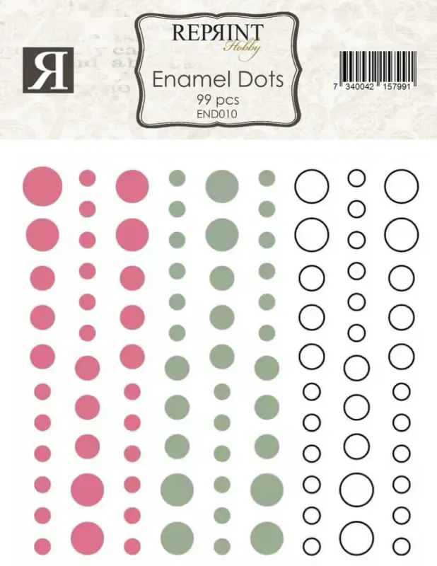 Reprint-Adhesive Enamel Dots Summer Garden Collection-99 stk-010