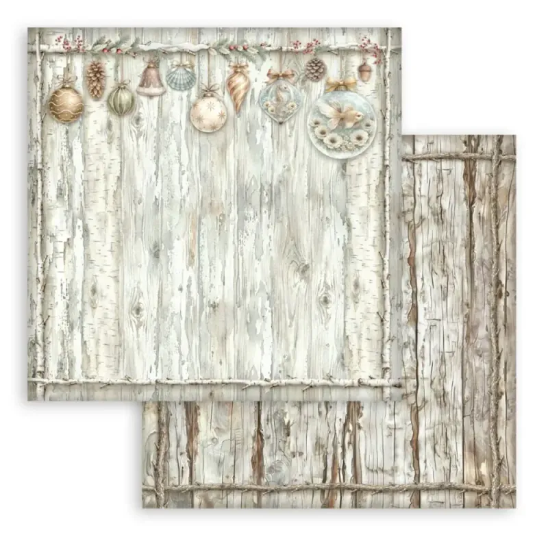 Stamperia - White Christmas - Background Selection - Paper Pad 10 doble ark - 12 x 12