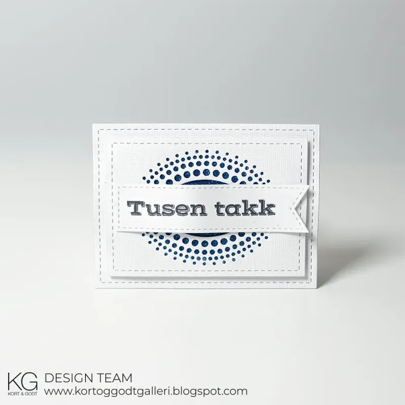 Rektangel dies med sømm fra Kort og Godt- Die182