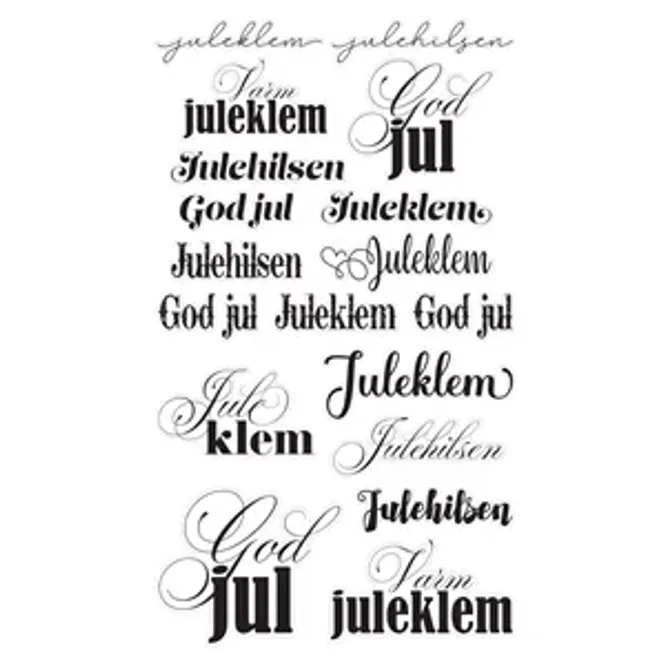Hovedbilde klistremerke Kort og Godt Juleklem St1020