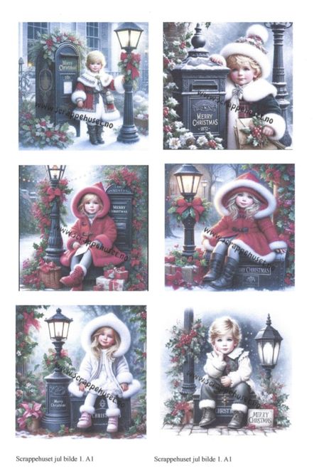 Hovedbilde Scrappehuset -  Jul Bildeark 1 - Barn
