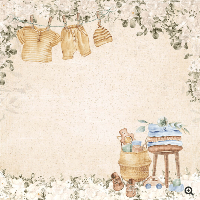 Reprint-Paperpack- Vintage Baby- blokk- 6x6 Inch 