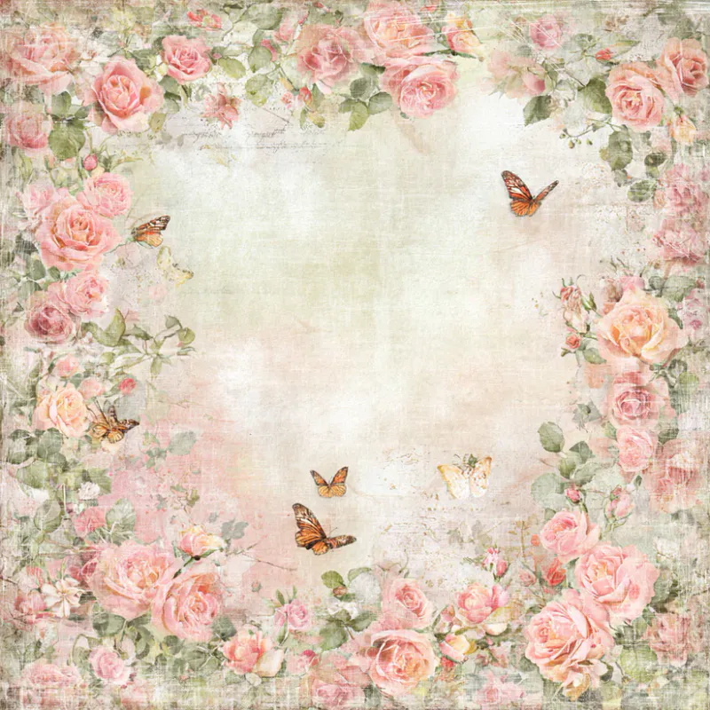  Reprint - Summer Garden Collection -blokk- 8x8inch