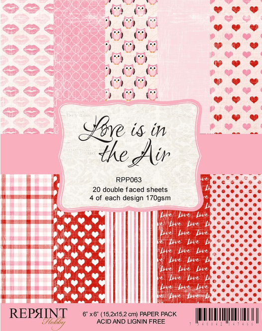 Hovedbilde Reprint- Love is in the Air- Blokk- 6x6 inch