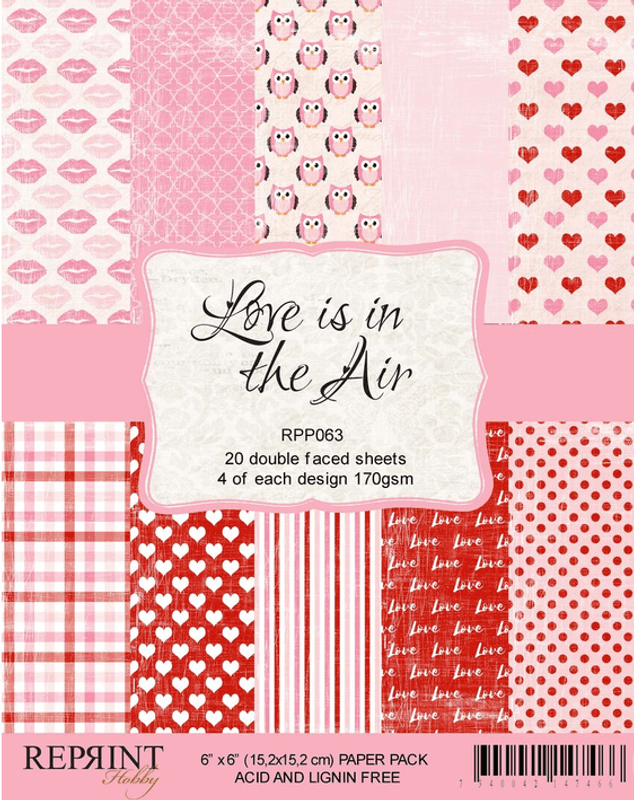Reprint- Love is in the Air- Blokk- 6x6 inch