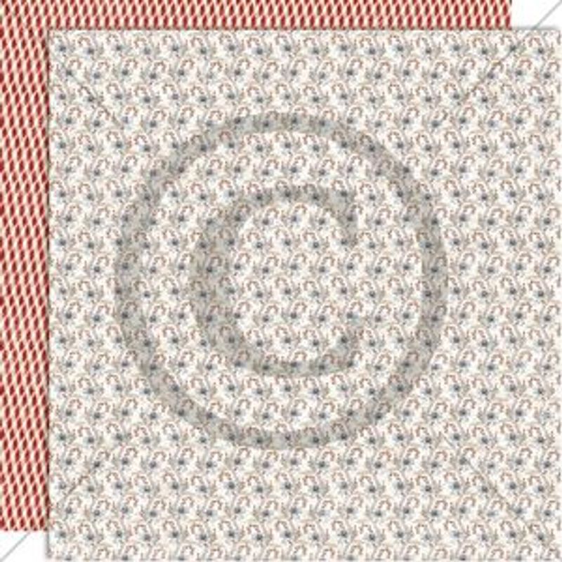 Juleminner - Sukkertøystenger - Tosidig mønsterark fra Papirdesign - pd1715