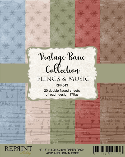 Hovedbilde Reprint-Paperpack-Flings & Music -  blokk- 6x6 ...