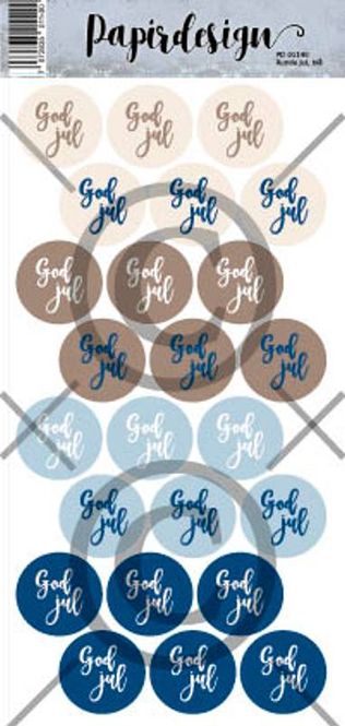 Hovedbilde Papirdesign - Runde klistremerker - Runde jul, ...