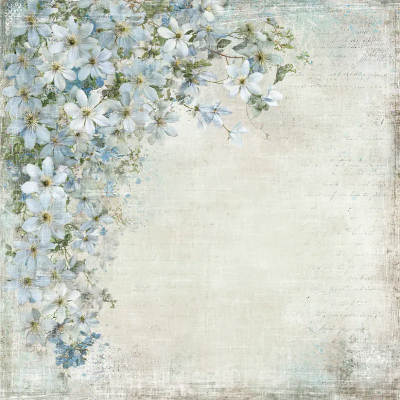  Reprint - Summer Garden Collection -blokk- 8x8inch