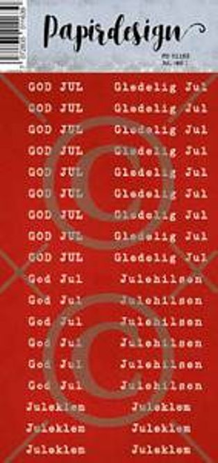 Hovedbilde Papirdesign- Klistremerke- Jul rød 1-PD01163