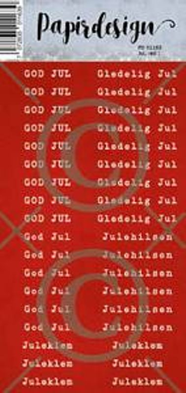 Papirdesign- Klistremerke- Jul rød 1-PD01163