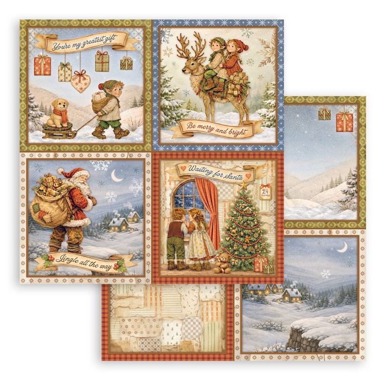 Stamperia - Silent Night 12x12 Inch Paper Pack 10 doble ark