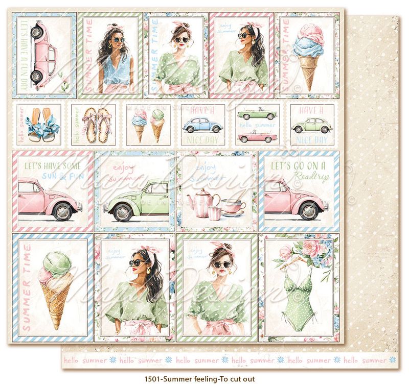 Maja Design- Summer Feeling – 6×6 Blokk-- Møsnterark