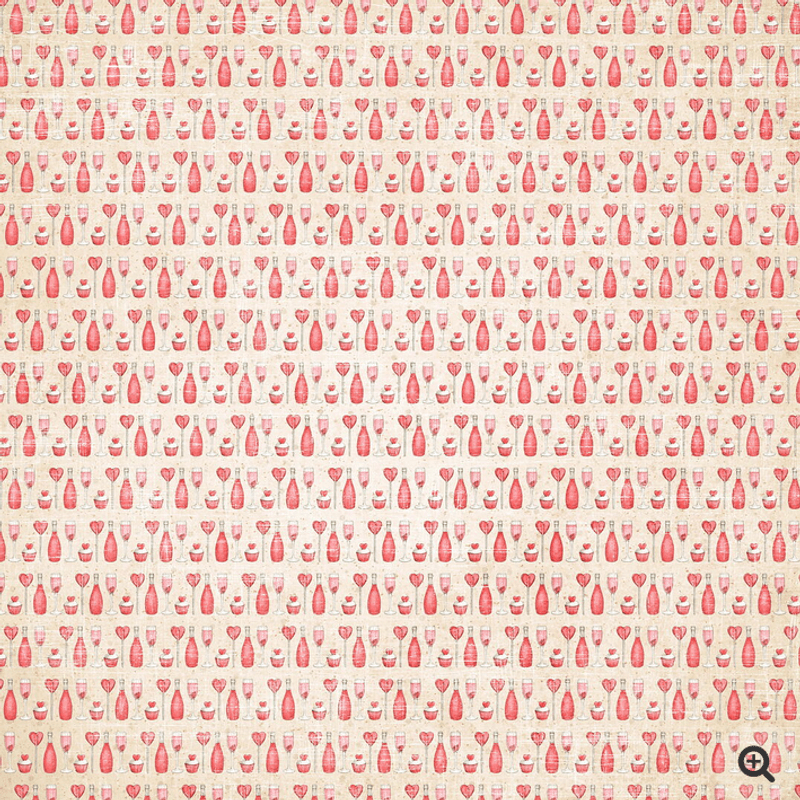 Reprint- Hearts- Blokk- 8x8inch
