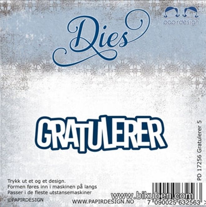 Hovedbilde Gratulerer 5 med skygge - PD 1668