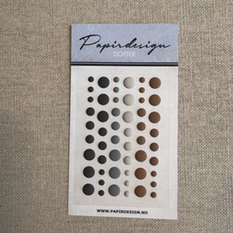 Papirdesign-Dotter-dotter- Dotter Grå/sort, matt-PD 1645