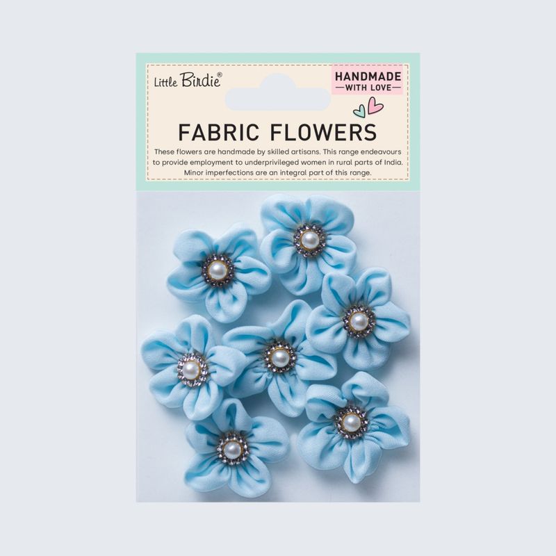 Little Birdie Tekstil Blomster Blair Blue 7 Stk -CR103938